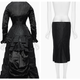 An afternoon dress from 1877 with Alexander McQueen's "Bumster" Skirt.